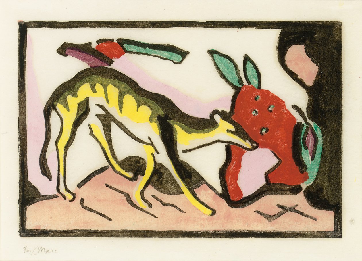 Mýtické zvíře od Franz Marc