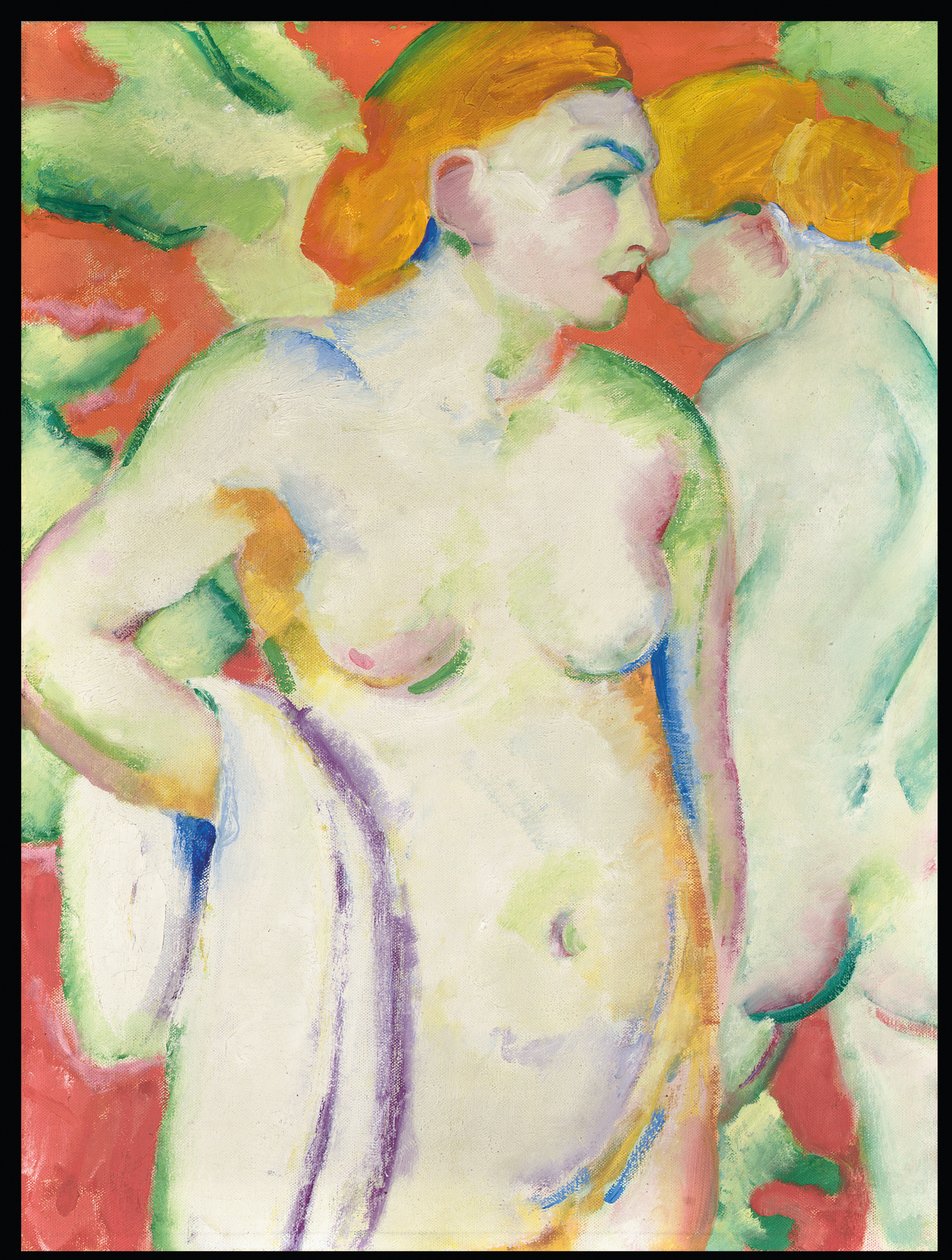 Akty v rumělce od Franz Marc