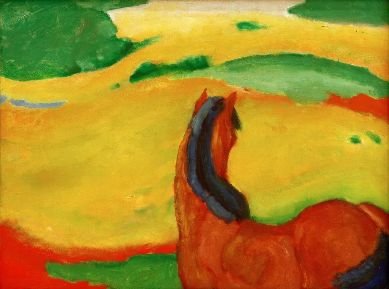 Kůň na venkově od Franz Marc