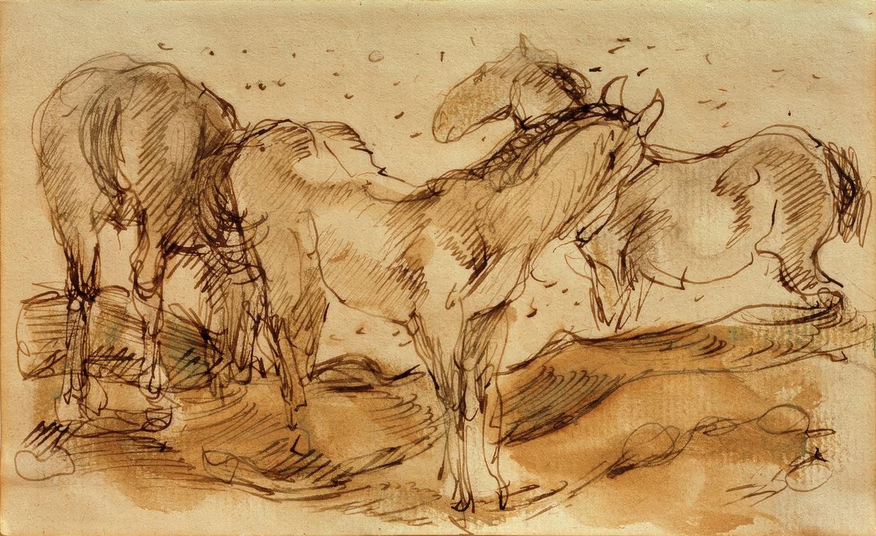 Koně na pastvině od Franz Marc