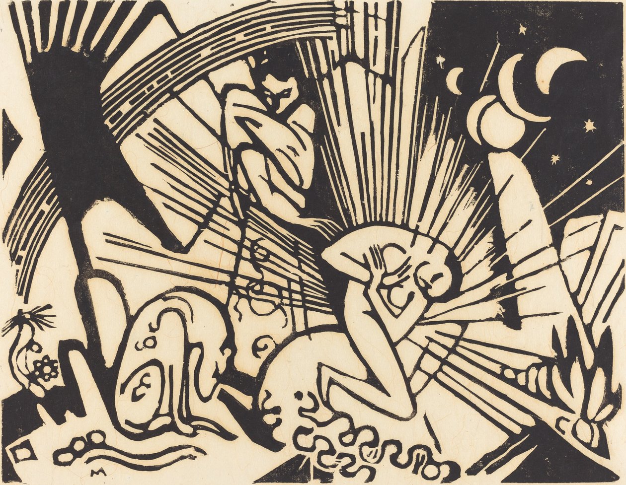 Usmíření Versoehnung, 1912. od Franz Marc