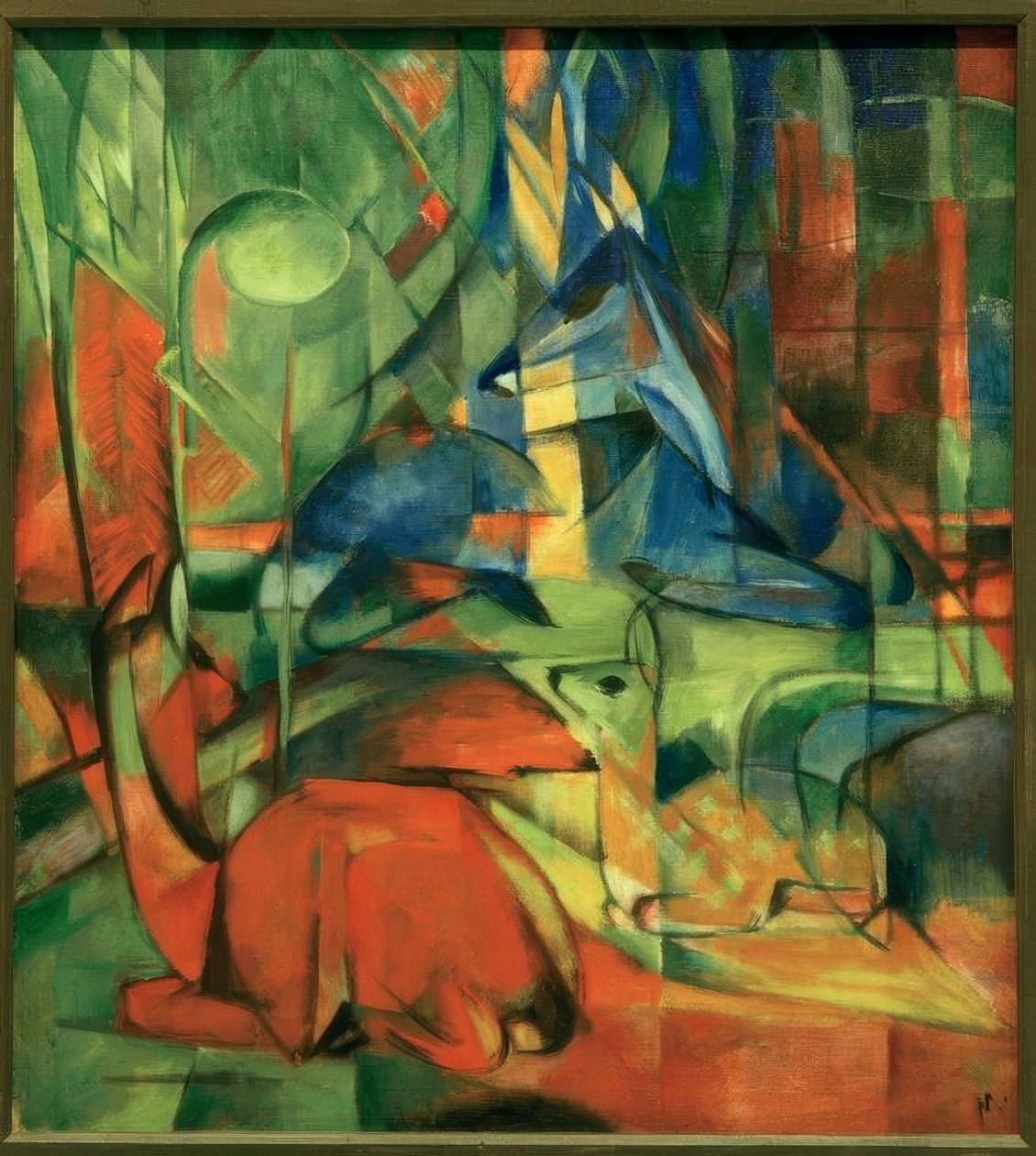 Jelen v lese II od Franz Marc