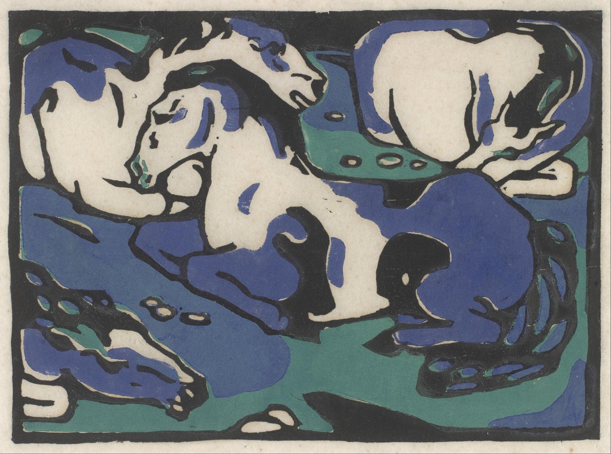 Odpočívající koně od Franz Marc