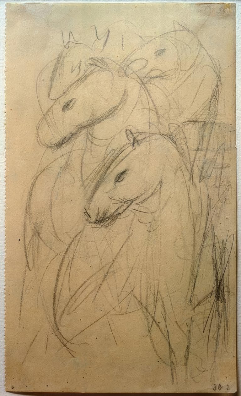 Věž modrých koní od Franz Marc