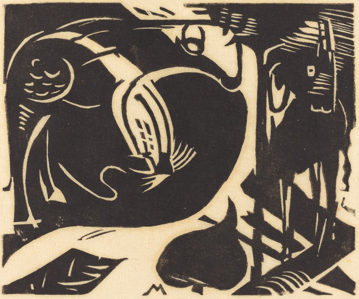 Dvě mýtická zvířata Dvě mýtická zvířata, 1914. od Franz Marc