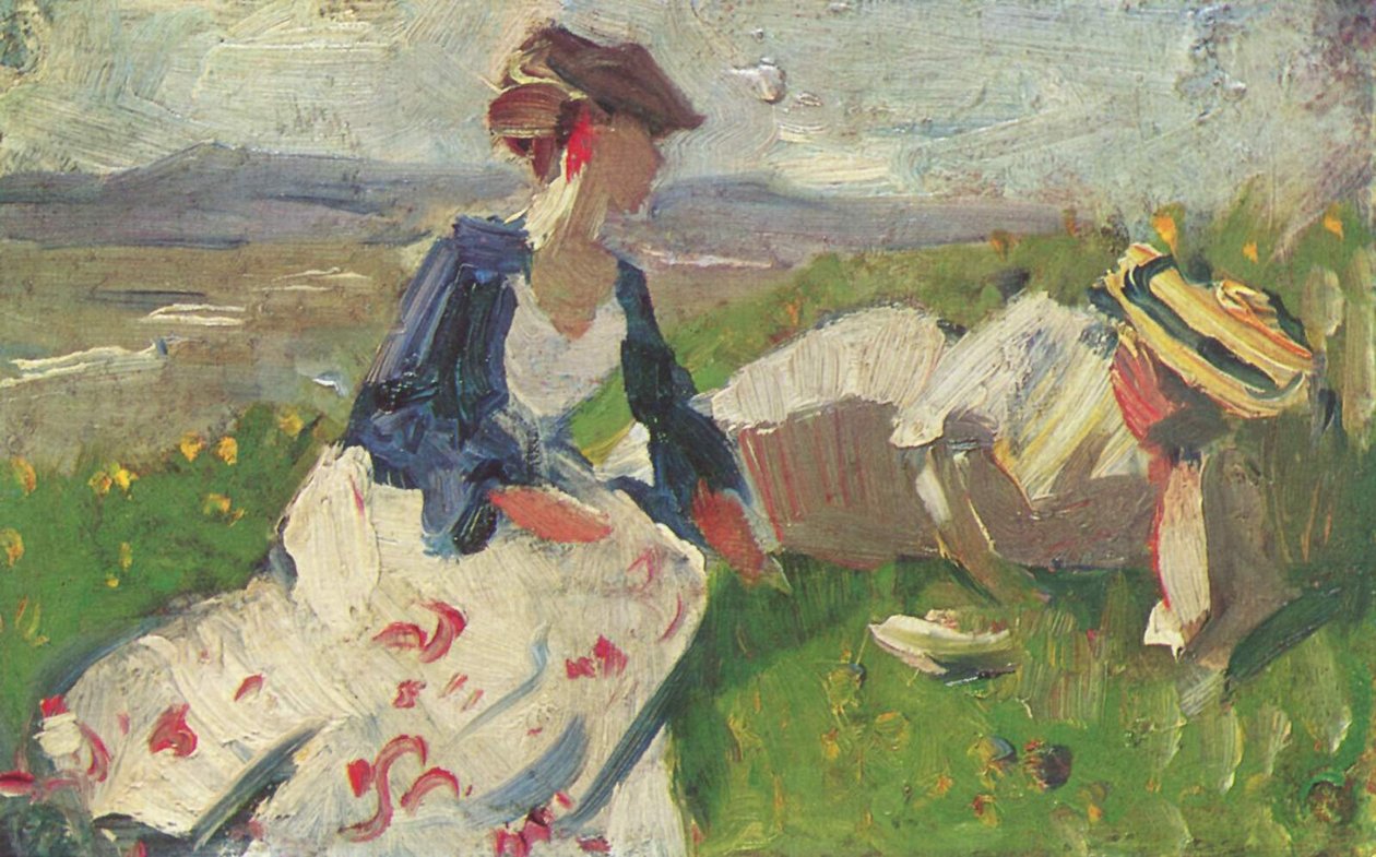 Dvě ženy na svahu od Franz Marc
