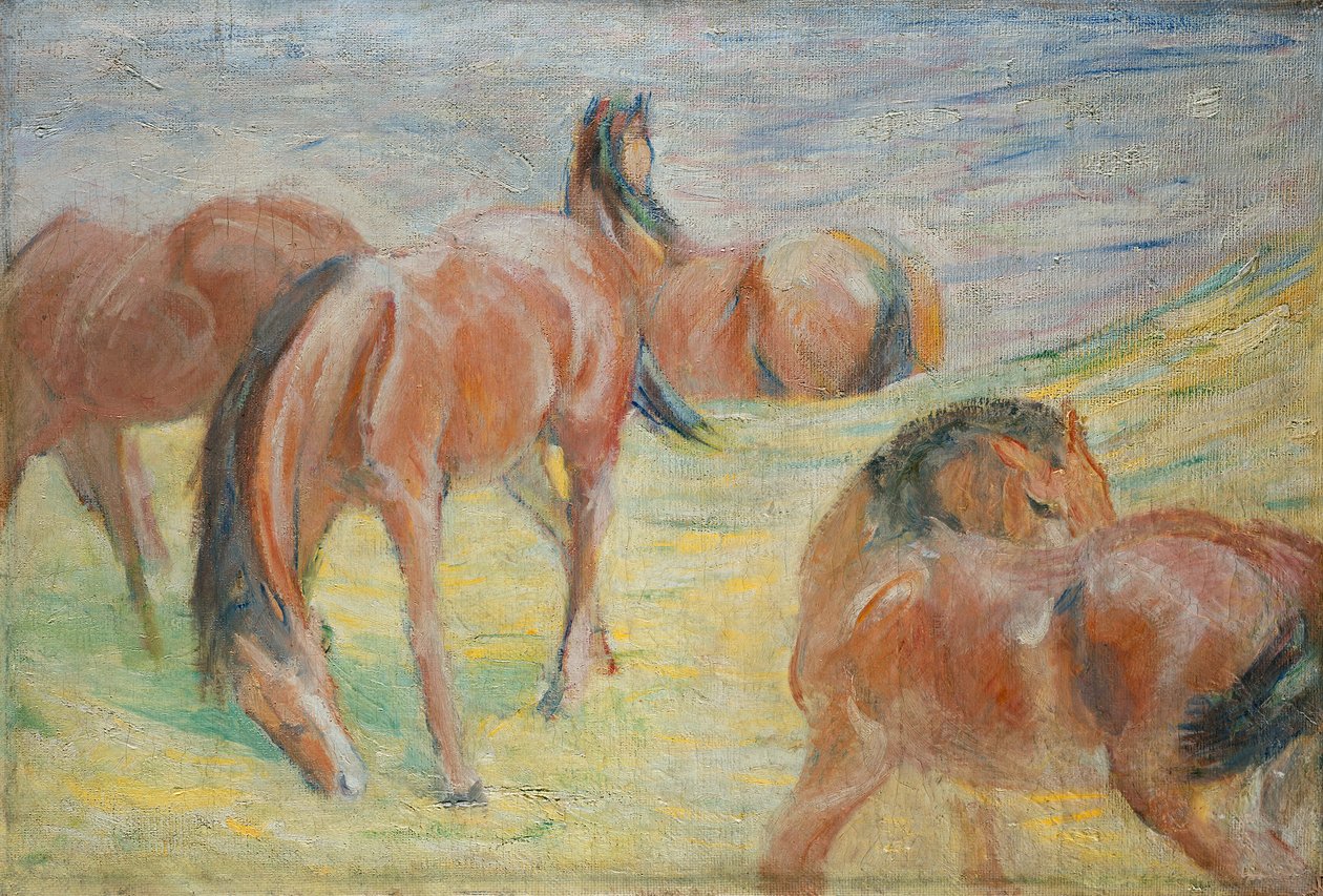 Pasoucí se koně I od Franz Marc