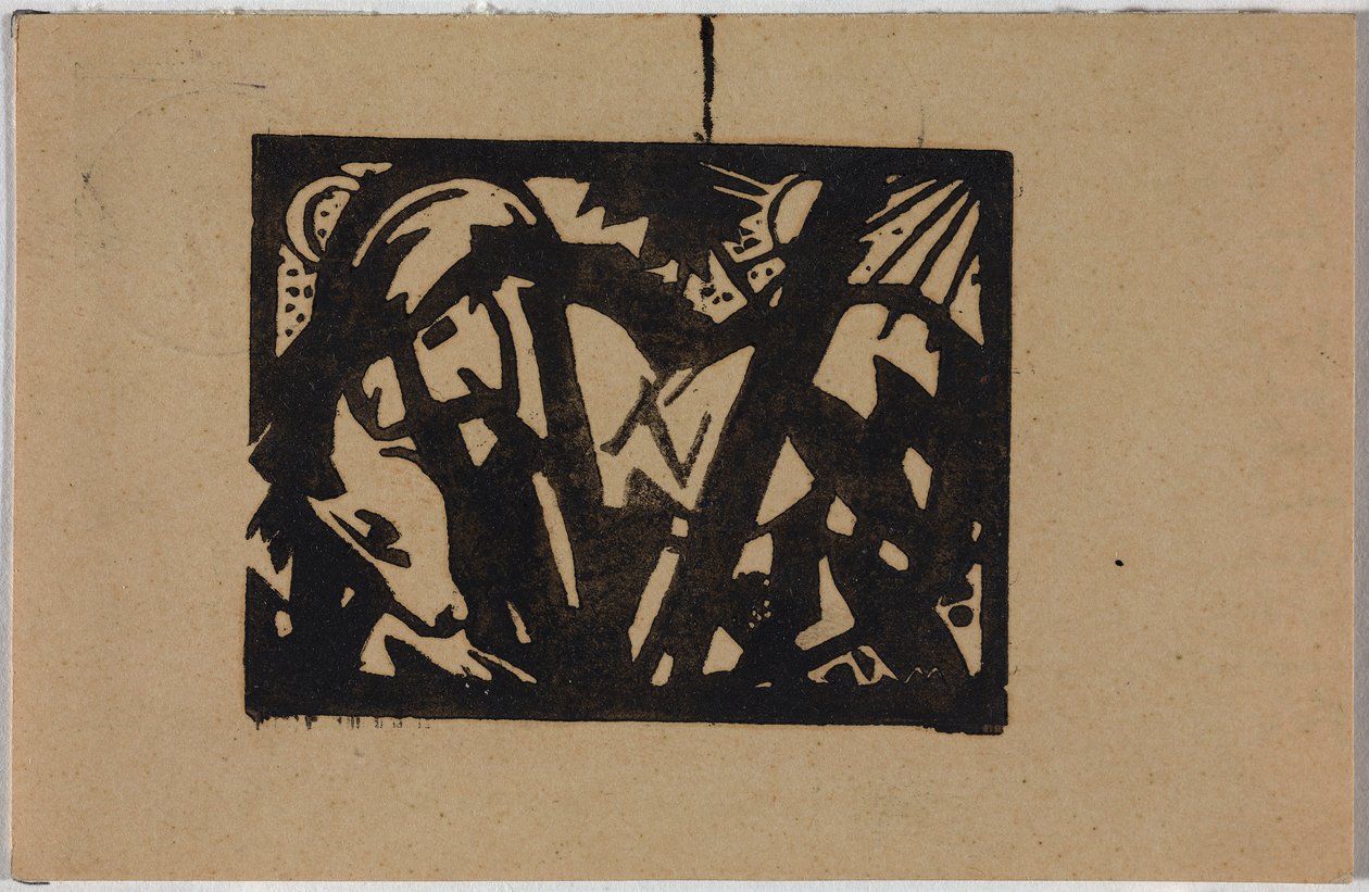 Divoký kůň, pohlednice ze Sindelsdorfu Wassily Kandinsky v Mnichově od Franz Marc