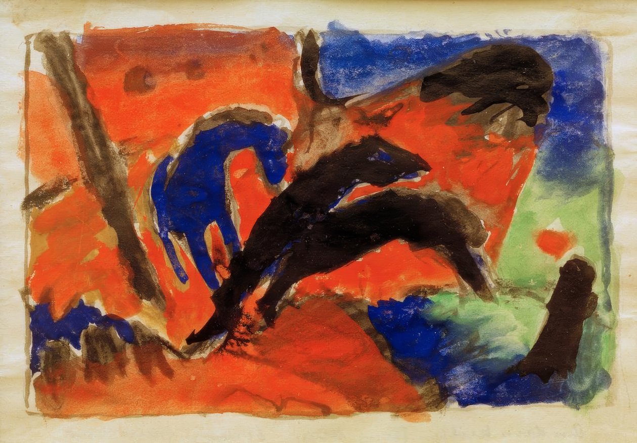 Dva koně (skákací koně) od Franz Marc