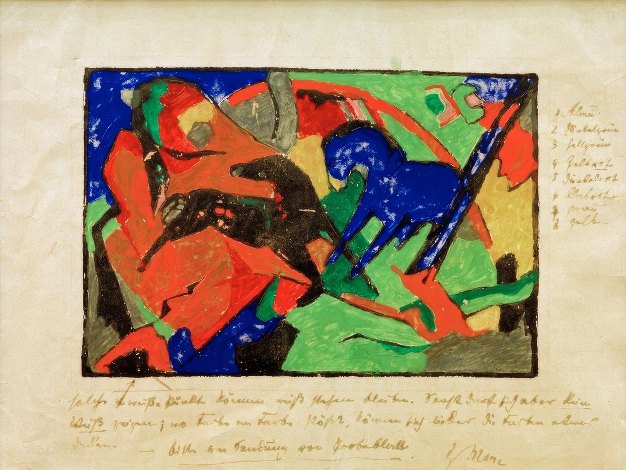 Dva koně od Franz Marc