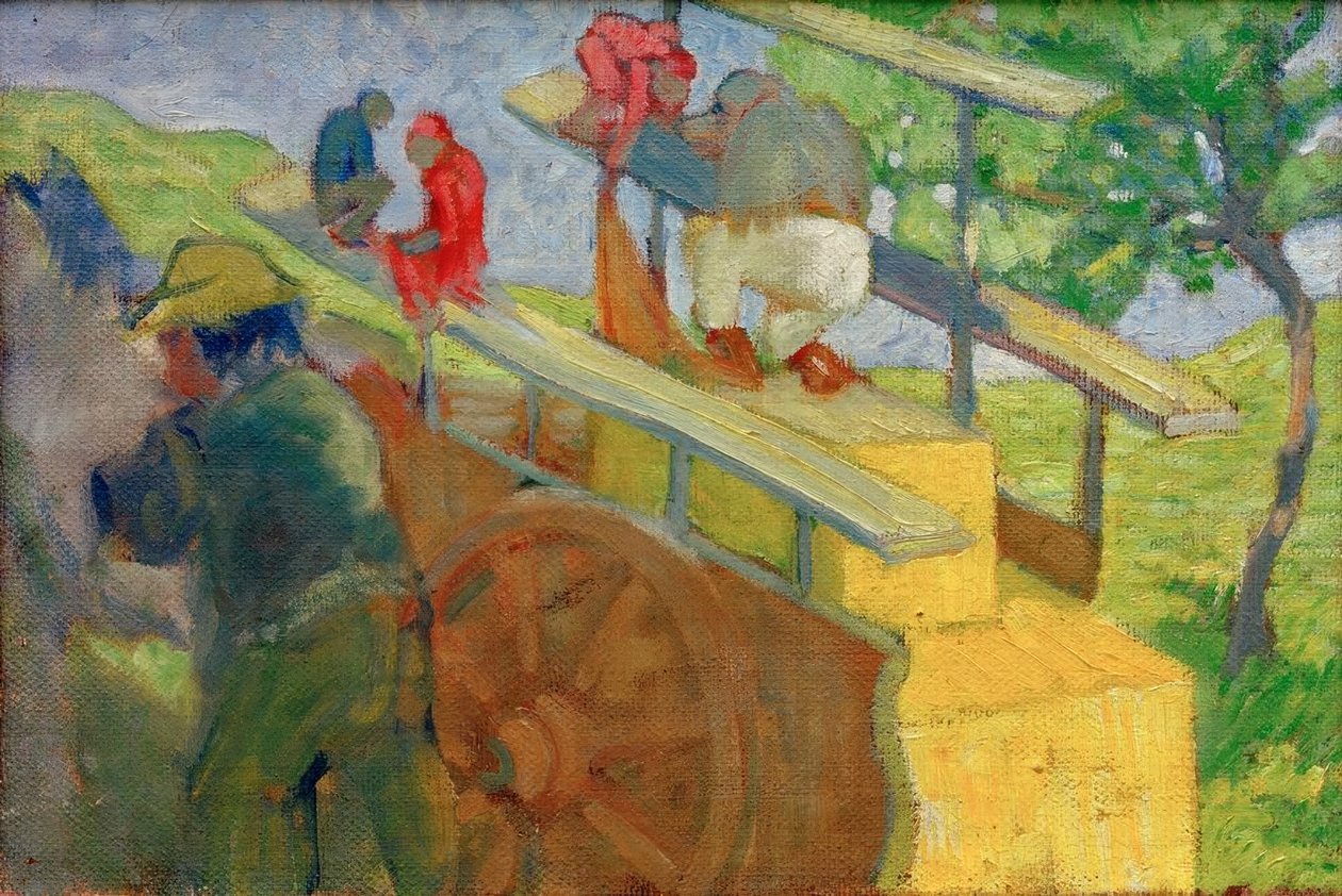 Opice na vozíku od Franz Marc
