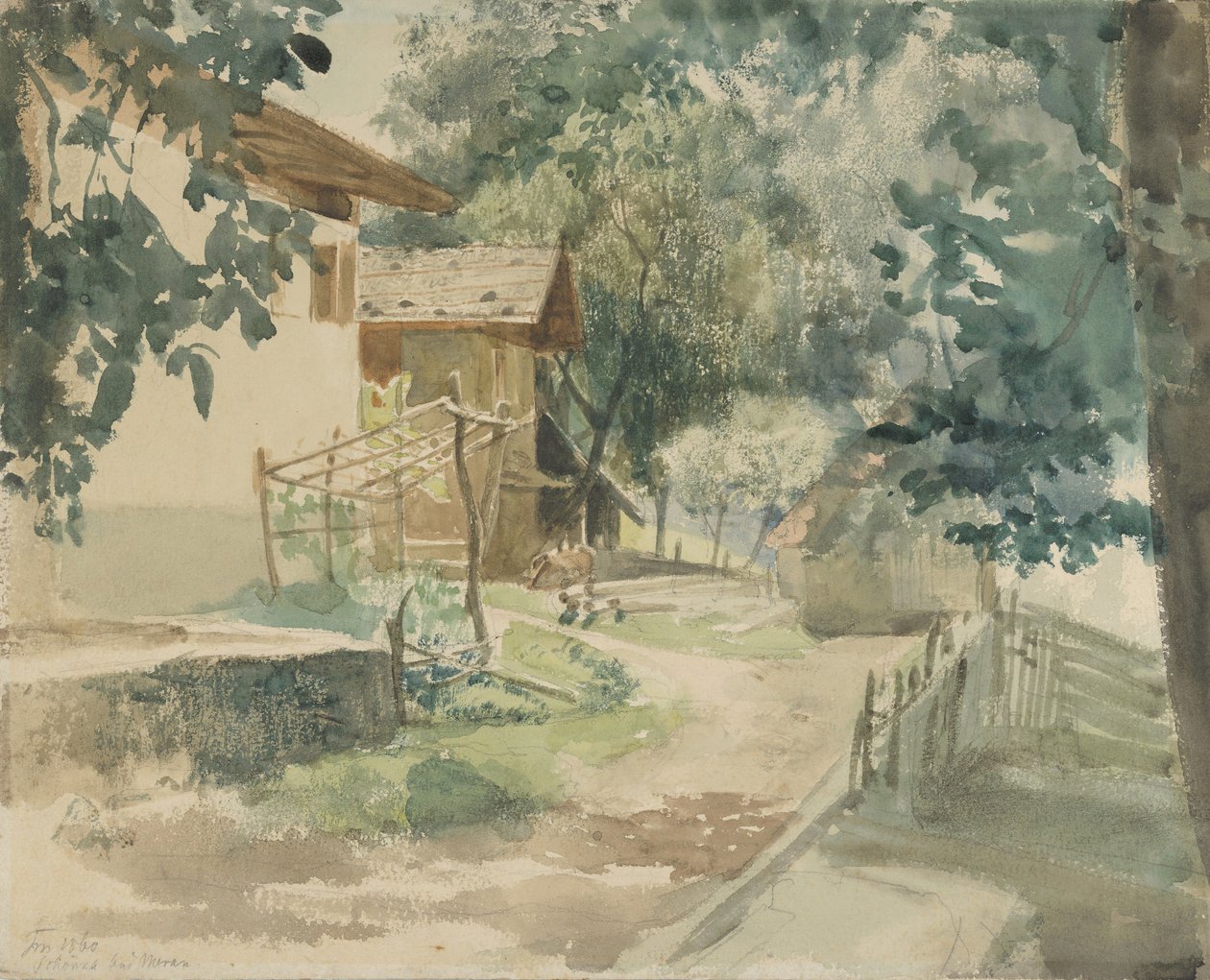 Farmyard u Merana, 1860. od Franz Meyerheim