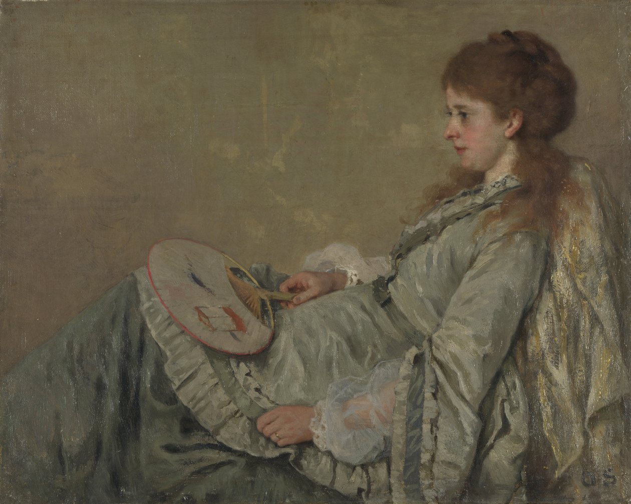 Portrét manželky umělců, 1872-1873 od Franz Otto Scholderer