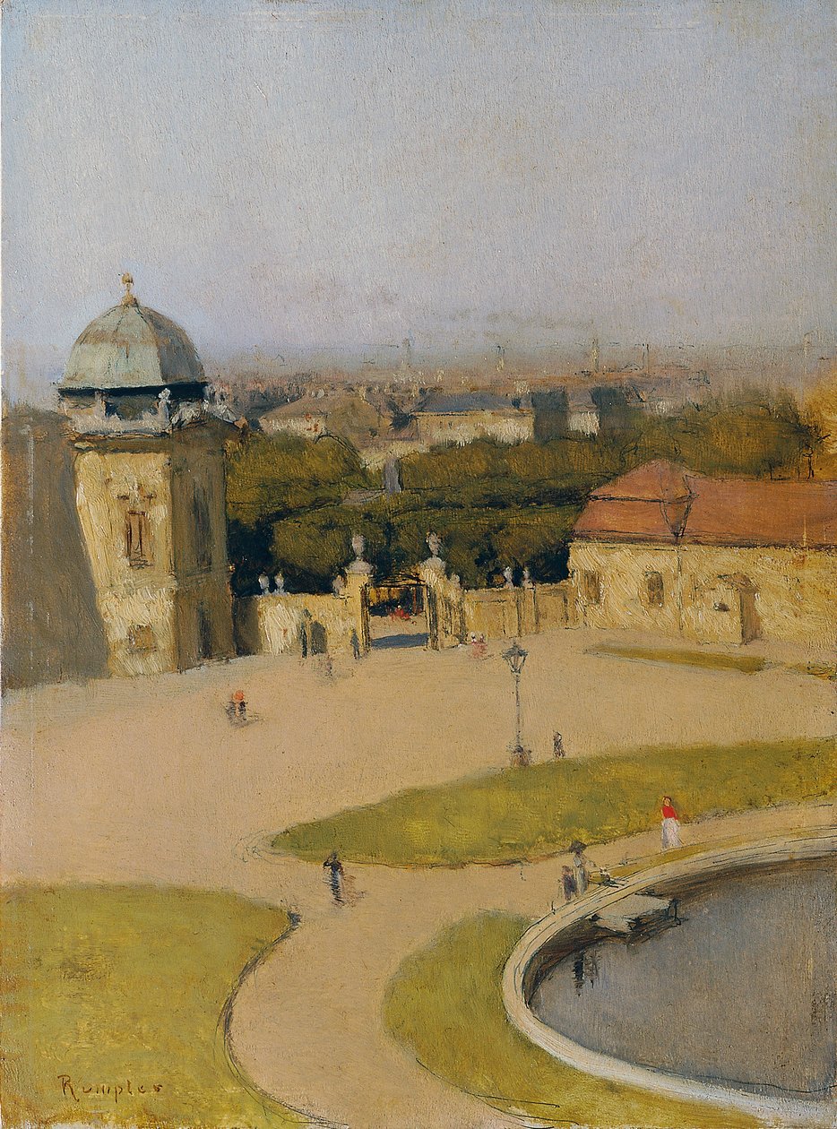 Pohled na Horní Belvedere od jihozápadu od Franz Rumpler
