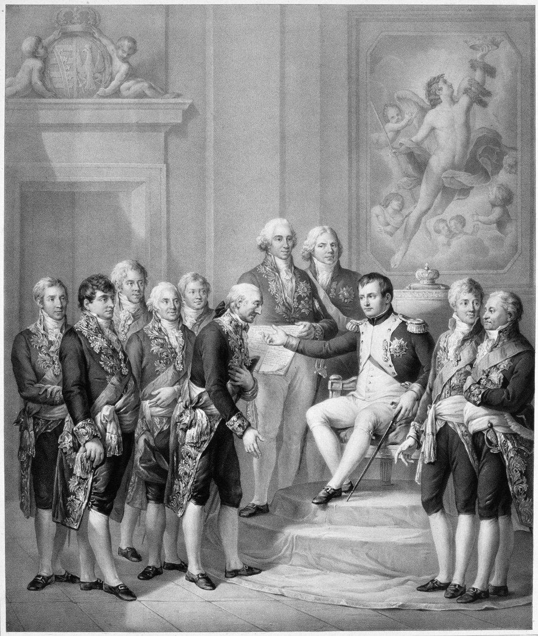 Napoleon (1769-1821) Udělení ústavy Varšavskému vévodství, 1843 od Franz Seraph Hanfstaengel