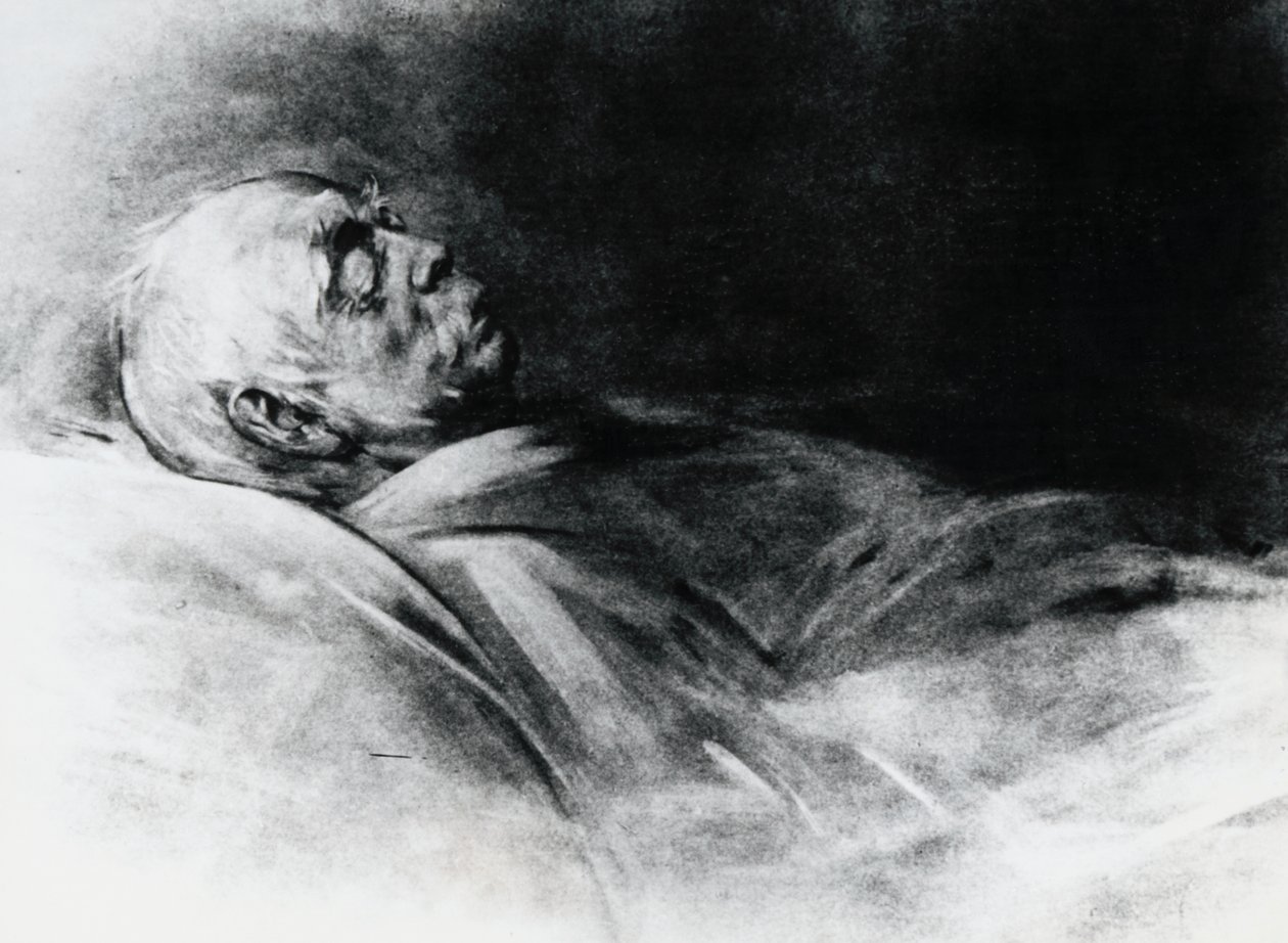 Otto von Bismarck (1815-1898) na smrtelné posteli od Franz Seraph von Lenbach
