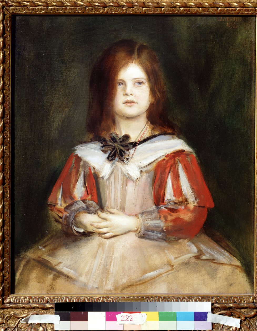 Portrét Gabrielly Lenbach (dcery malíře). Obraz Franze von Lenbach (1836-1904) od Franz Seraph von Lenbach