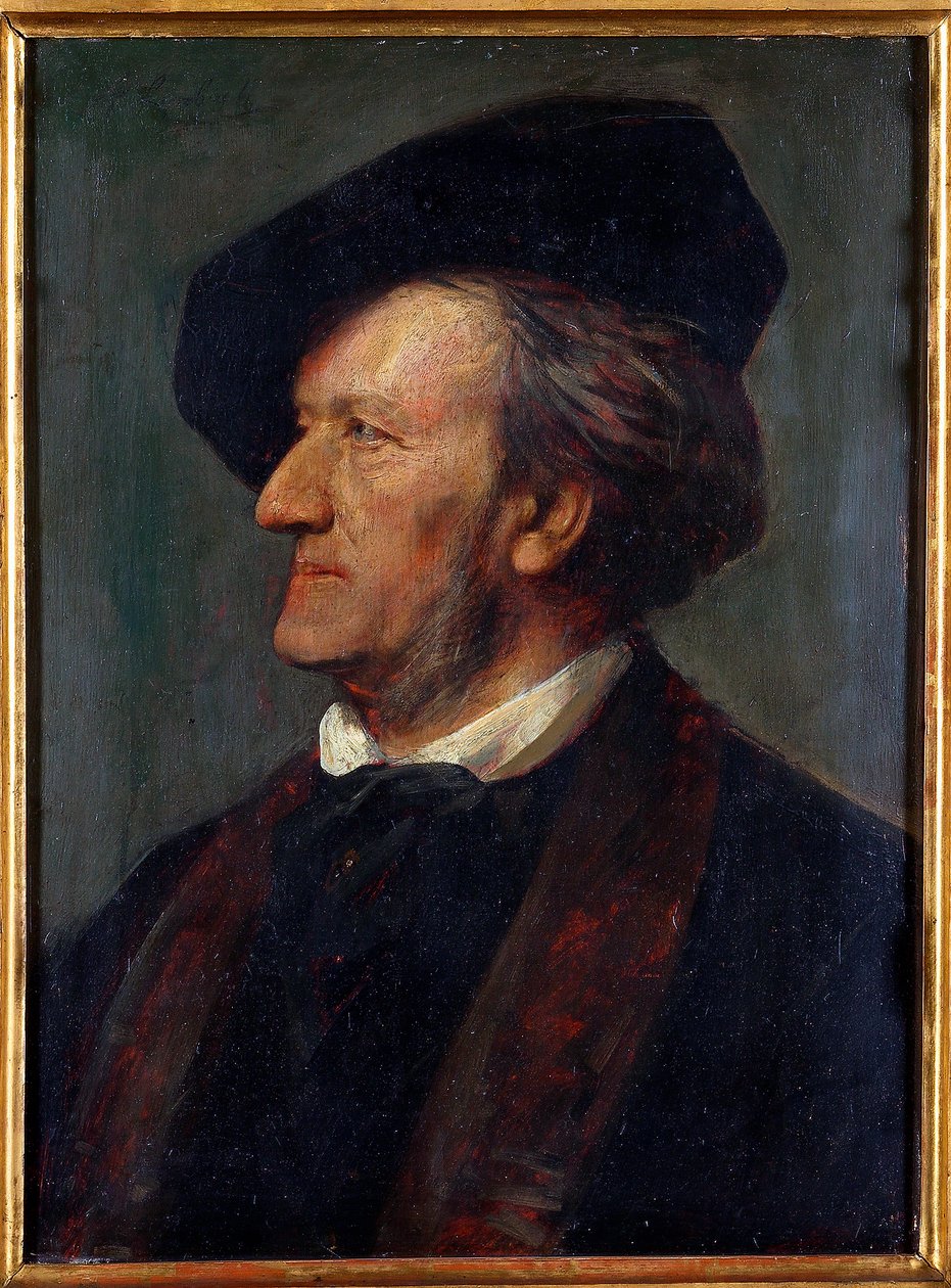 ""Portrét skladatele Richarda Wagnera"" (Portrét skladatele Richarda Wagnera (1813-1883)) Malba Franze von Lenbach (1836-1904) - 1871 - Olej na dřevě - Muzeum Richarda Wagnera, Bayreuth od Franz Seraph von Lenbach