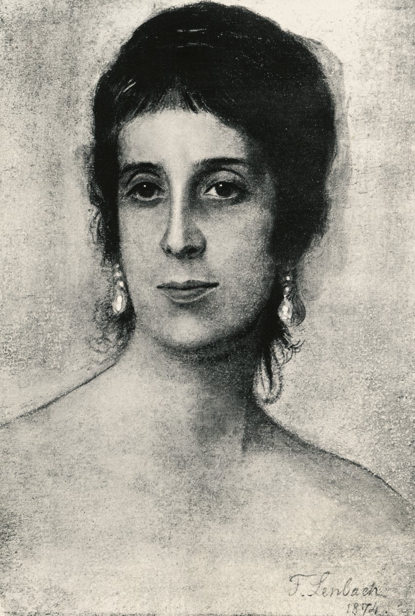 Portrét Laury Acton (Neapol od Franz Seraph von Lenbach