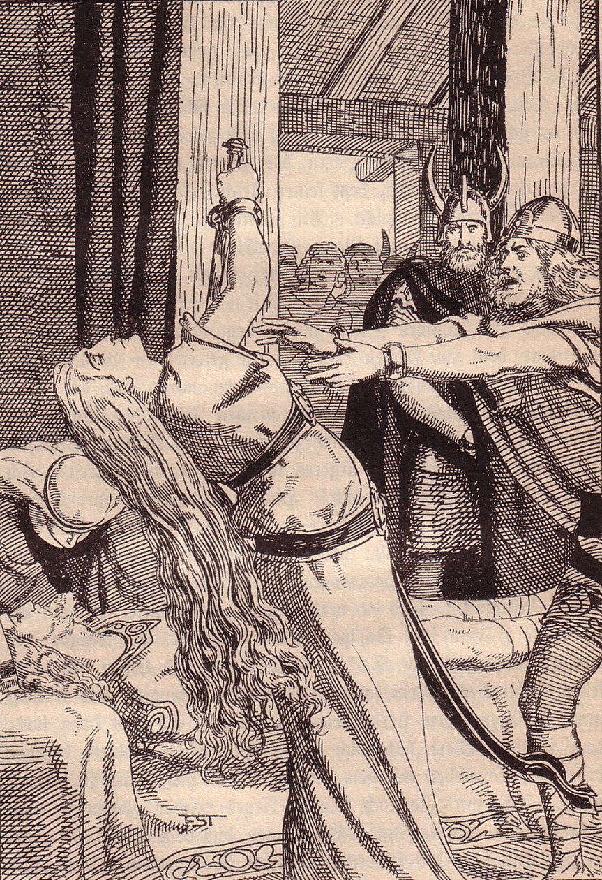 Ilustrace k filmu Edda: Germánští bohové a hrdinové od Hanse von Wolzogena od Franz Stassen