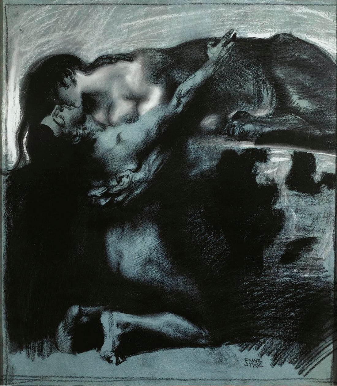 Kiss of a Sphinx, mezi 1890 a 1914. od Franz Stuck Ritter von