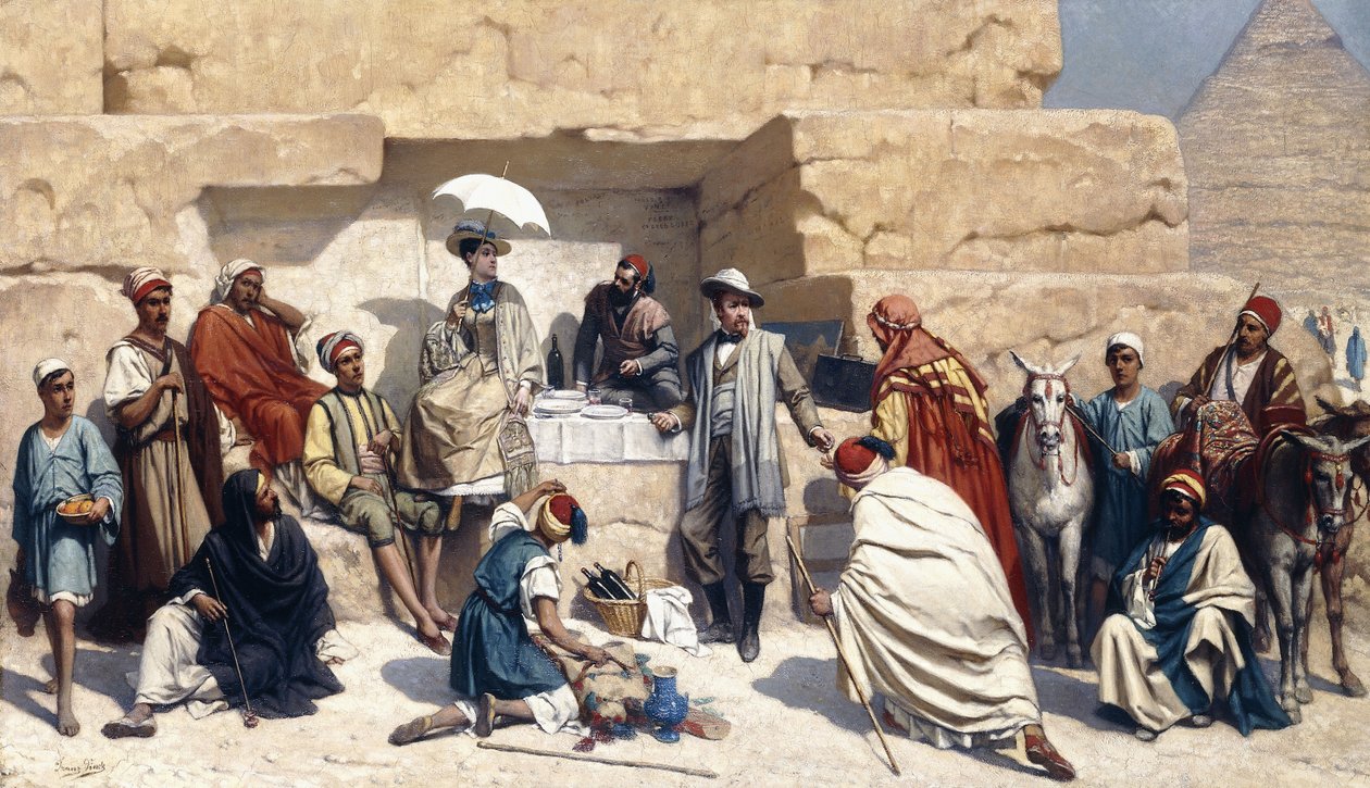 Návštěva pyramid v Gizeh, Egypt od Franz Vinck