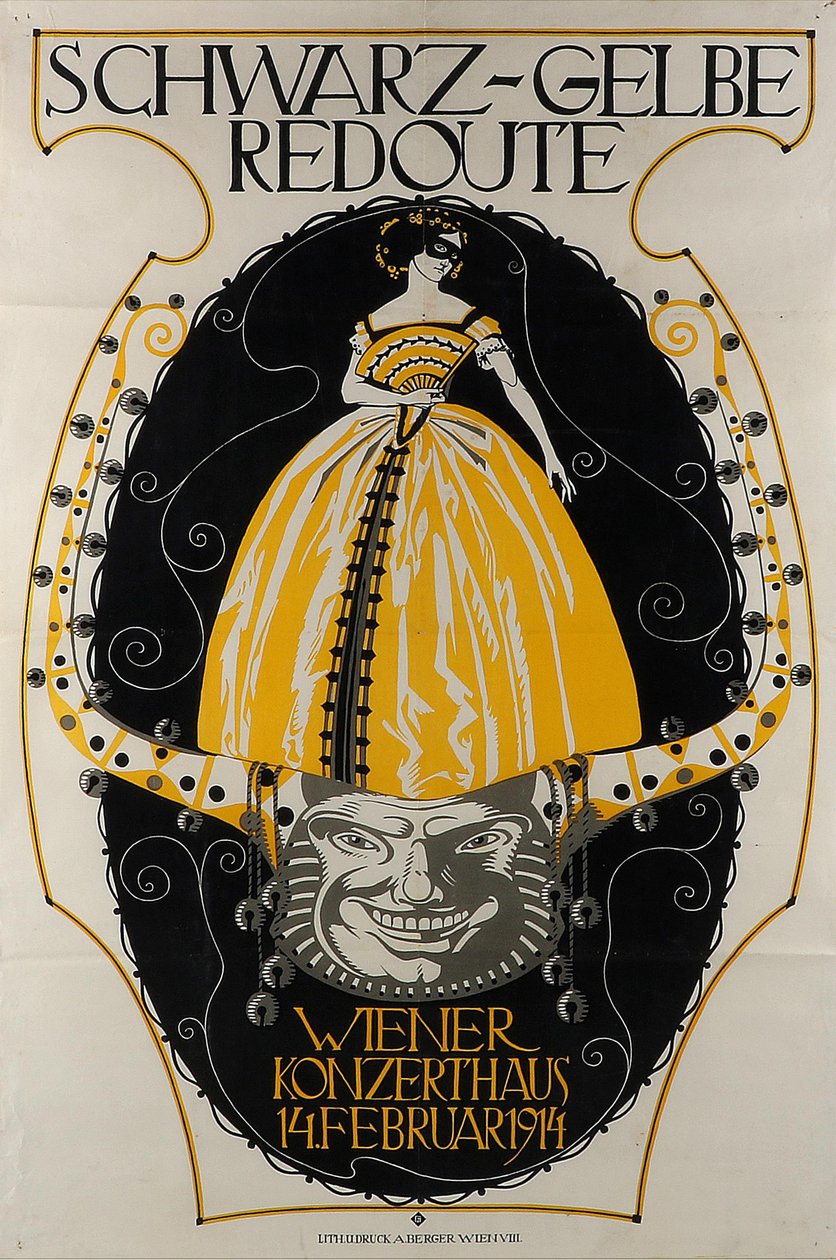 Černožlutá Redoute Wiener Konzerthaus, 1914. od Franz Wacik