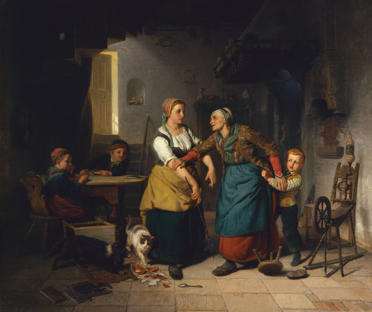 Family Sorrows (olej na plátně) od Franz Wieschebrink