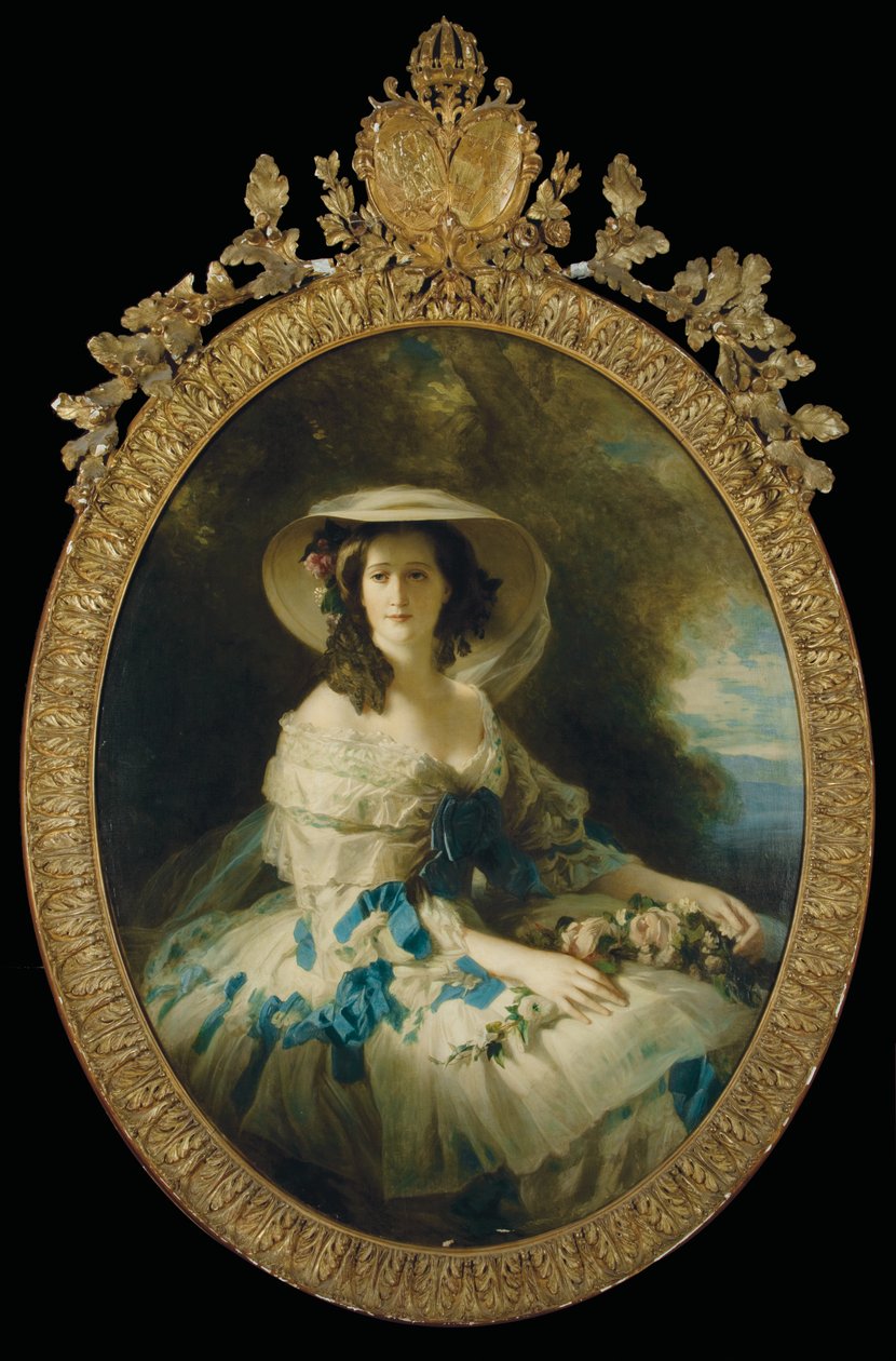 Portrét císařovny Eugenie (olej na plátně) od Franz Xaver (studio of) Winterhalter