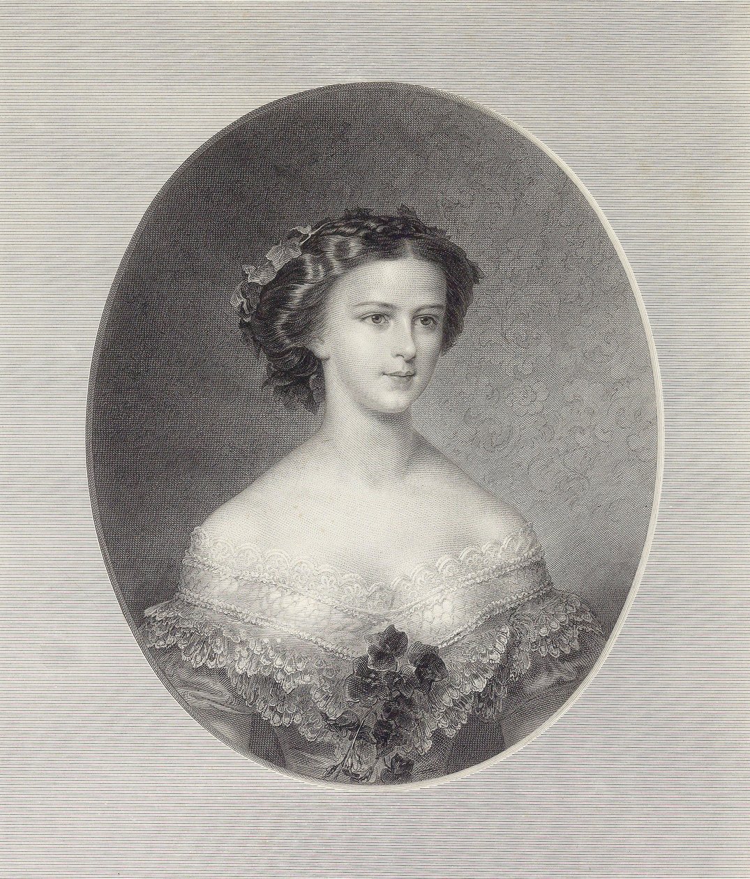Portrét císařovny Alžběty Rakouské, cca 1855. od Franz Xaver Stöber