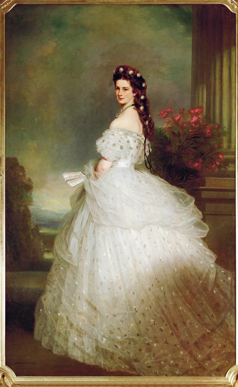 Císařovna Alžběta v hvězdných šatech (olej na plátně) od Franz Xaver Winterhalter