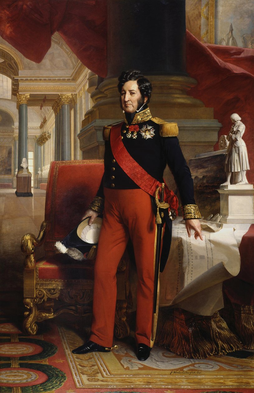 Francouzština:  Louis-Philippe 1er, roi des Français (1773-1850) Ludvík Filip I., francouzský král (1773-1850) od Franz Xaver Winterhalter