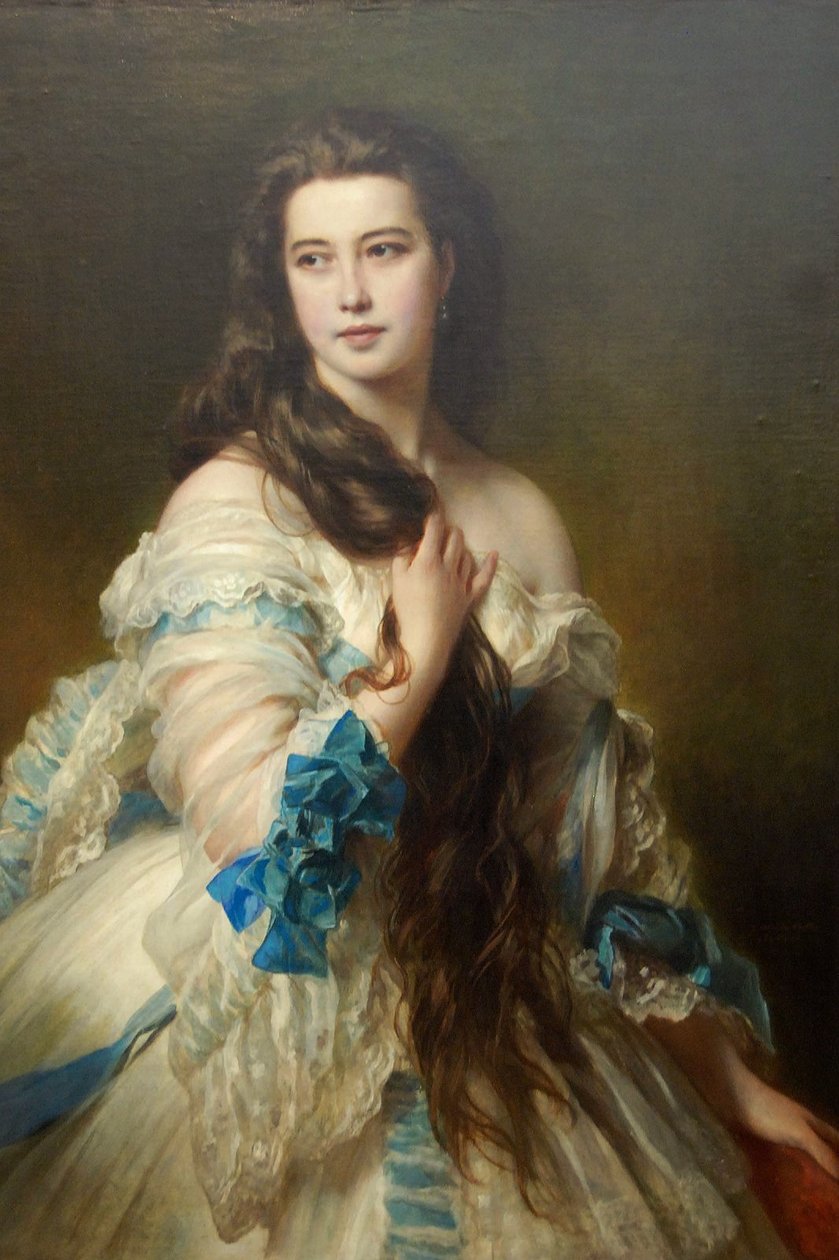 Naděžda Nikolajevna Rimskaja-Korsaková rozená Purgold, kol. 1870 od Franz Xaver Winterhalter