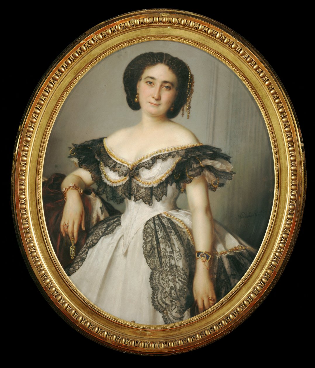 Portrait de femme - portrét dámy ... od Franz Xaver Winterhalter
