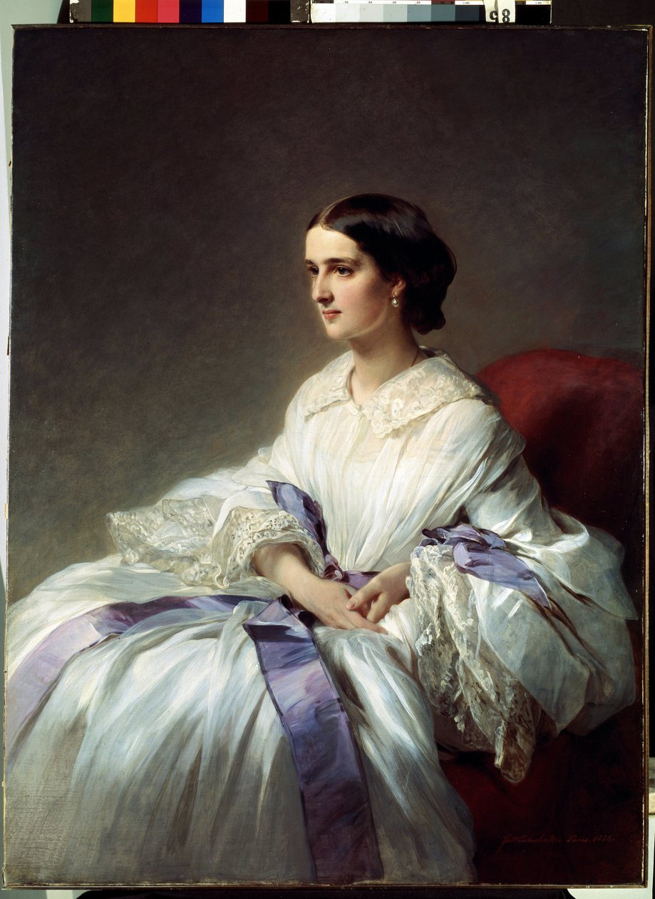 Portrét hraběnky Olgy Šuvalové (Portrét hraběnky Olgy Šuvalové). Obraz Franze Xaviera Winterhaltera (1805-1873). Olej na plátně od Franz Xaver Winterhalter
