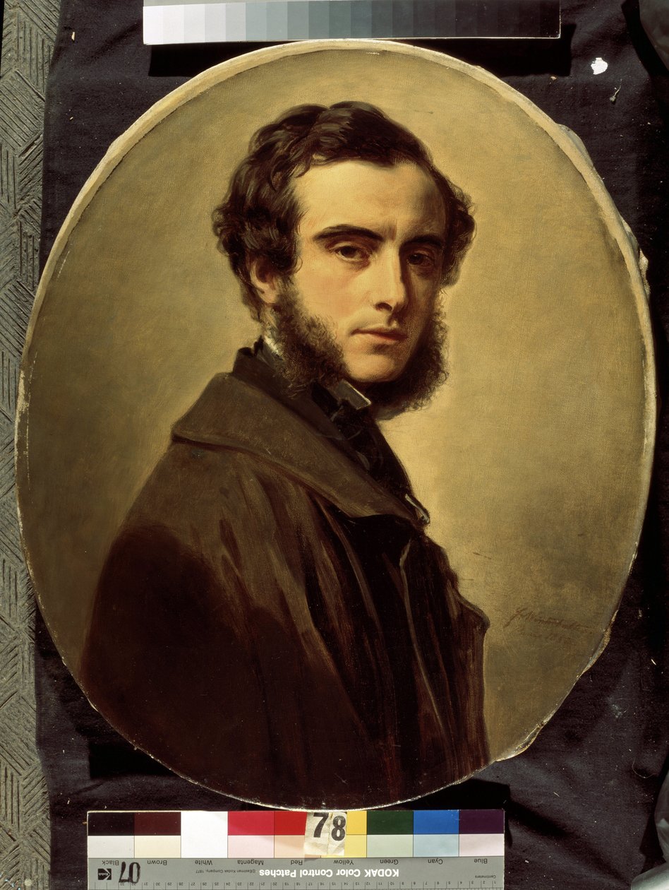 Portrét hraběte Pavla Petroviče Šuvalova (1830-1908) (Portrét hraběte Pavla P.Šuvalova). Obraz Franze Xaviera Winterhaltera (1805-1873). Olej na plátně, 65 x 55 cm od Franz Xaver Winterhalter