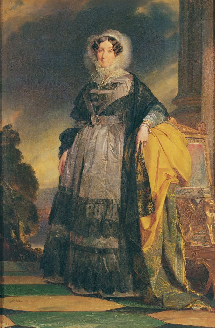 Portrét Adelaide z Orléans (1777-1848), Mademoiselle de Chartres, známá jako Madame Adelaide od Franz Xaver Winterhalter