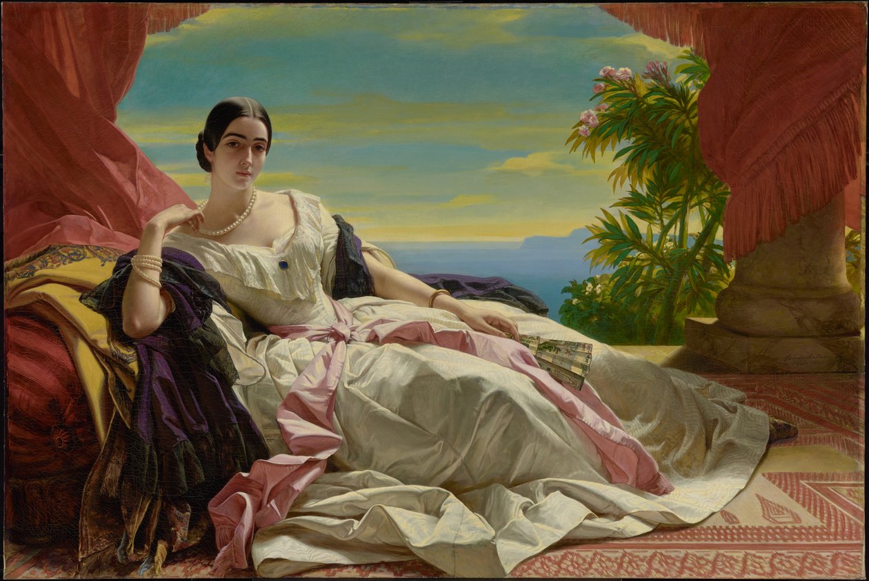 Portrét Leonilly, princezny ze Sayn-Wittgenstein-Sayn od Franz Xaver Winterhalter