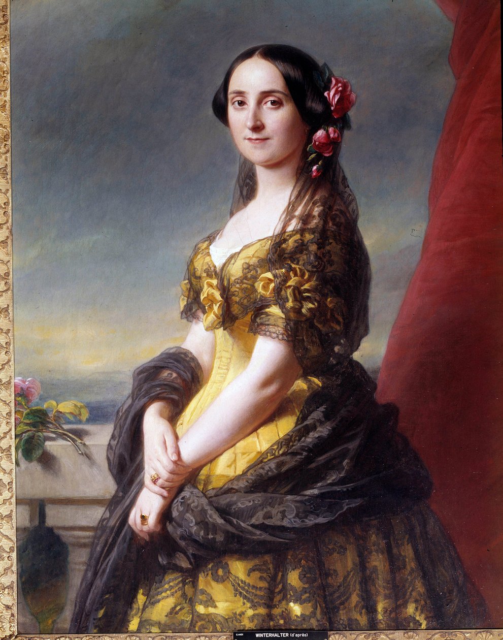 Portrét Madame Manuel, hraběnky z Gramedo, obraz od Franze Xavera Winterhaltera (1806-1873) od Franz Xaver Winterhalter