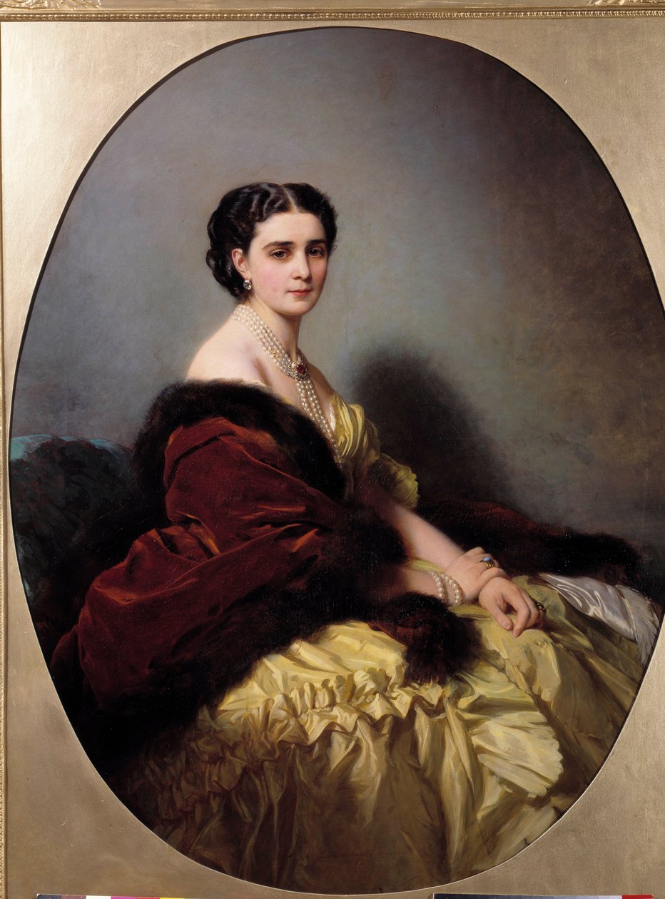 Portrét Madame Narichkin (nebo Narichkin nebo Narichkina) Malba a obálka Winterhalter (1806-1873) od Franz Xaver Winterhalter