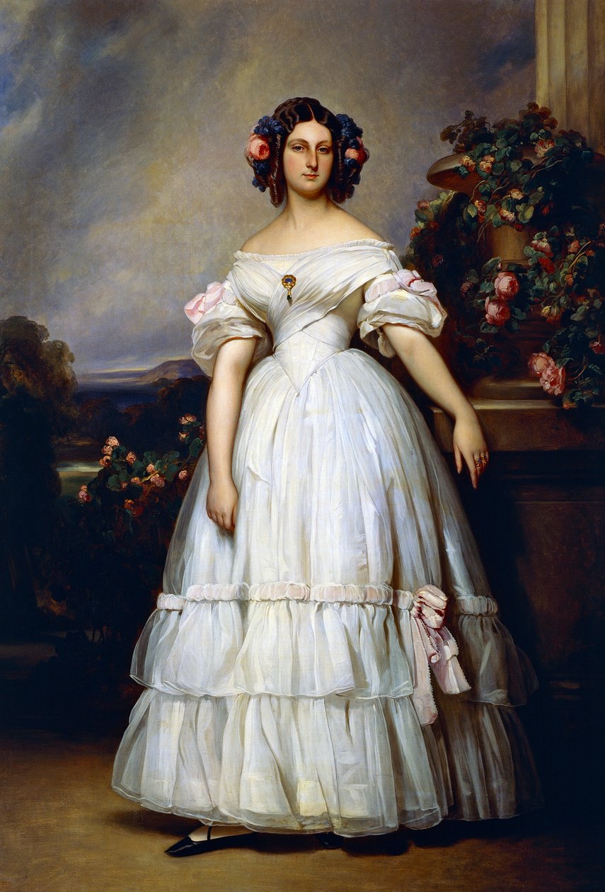 Portrét princezny Clementine z Orleans (Neuilly-sur-Seine od Franz Xaver Winterhalter