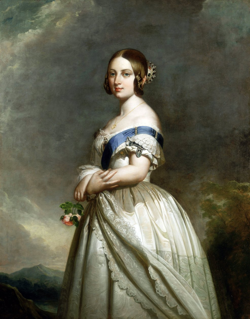 Portrét královny Viktorie od Franz Xaver Winterhalter