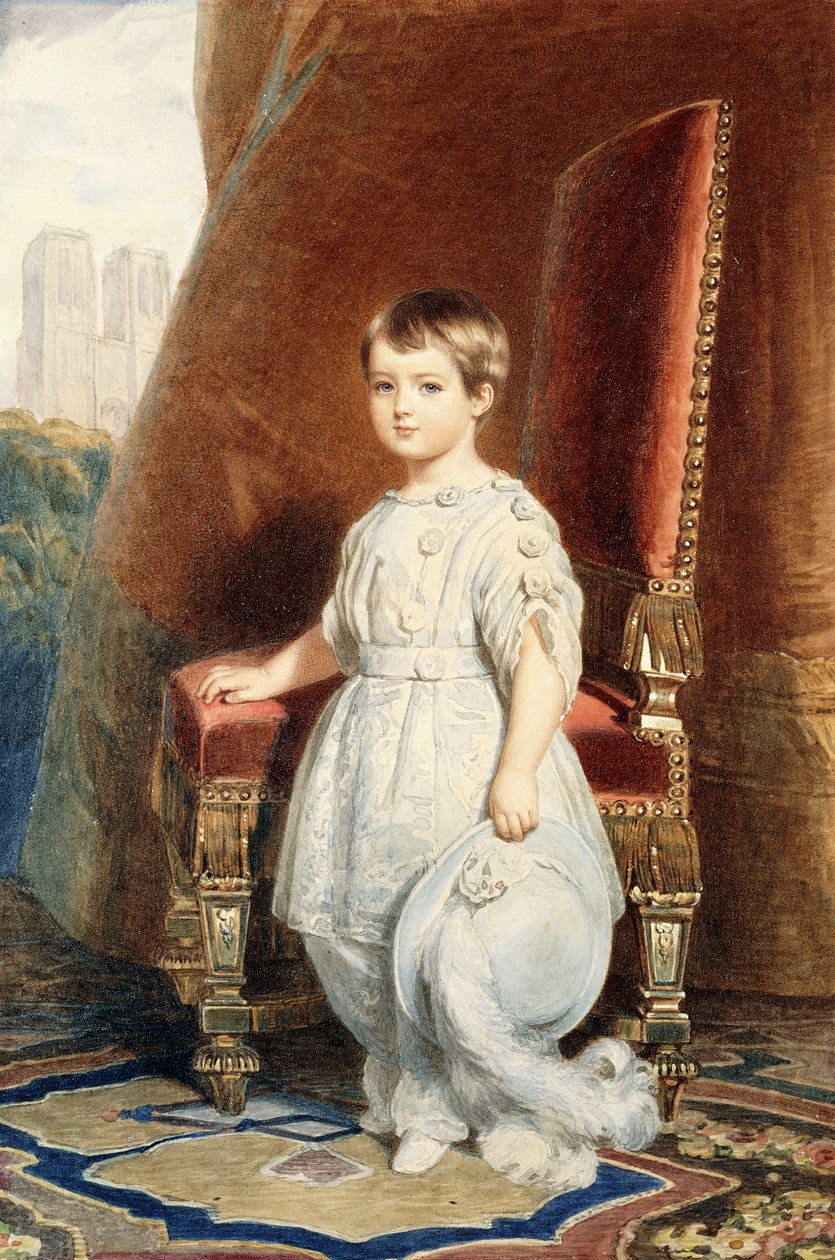 Portrét hraběte de Paris, jako chlapec v bílém kostýmu, 1842 od Franz Xaver Winterhalter
