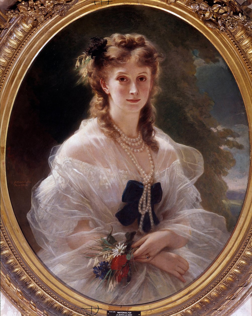Portrét vévodkyně z Morny, princezny Troubestkoy (nebo Troubeztkoy). Obraz Franze Xavera Winterhaltera (1806-1873) od Franz Xaver Winterhalter