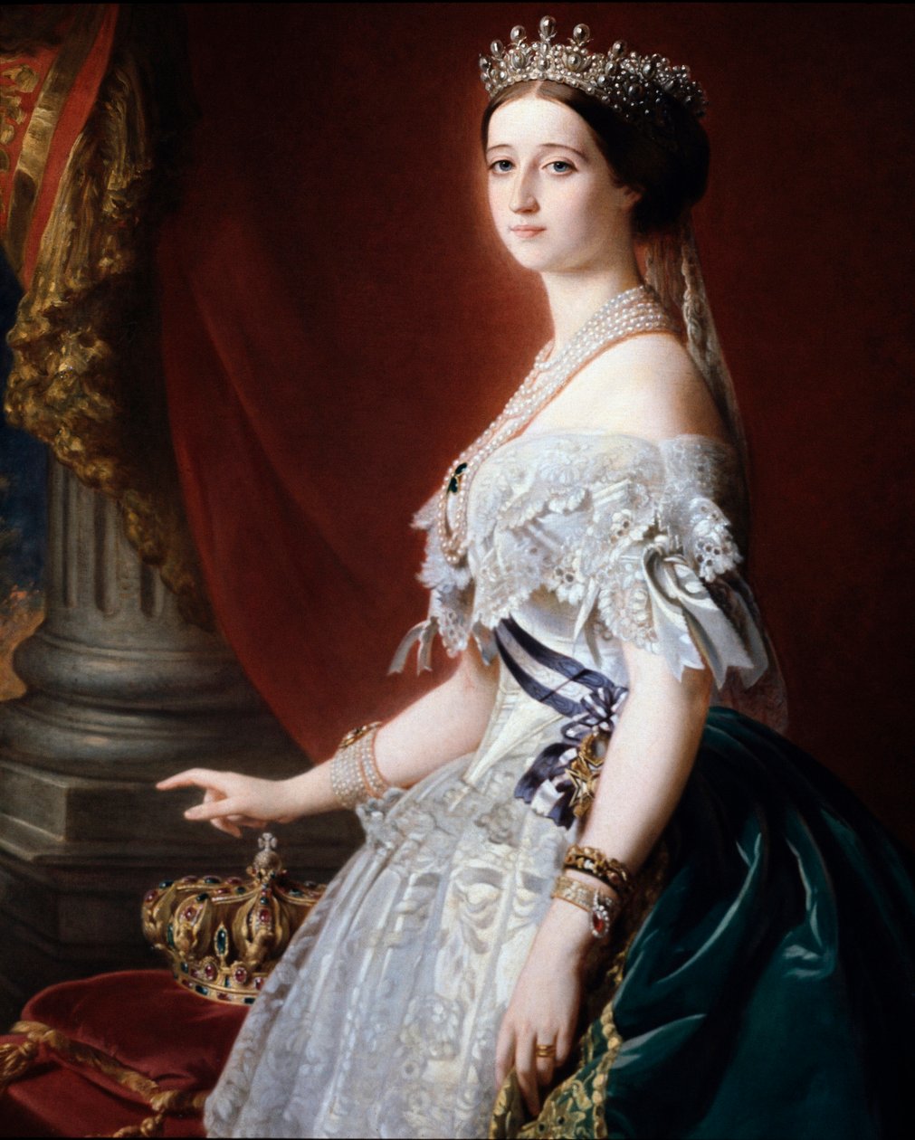 Portrét francouzské imprese Eugenie (Eugenia de Montijo od Franz Xaver Winterhalter