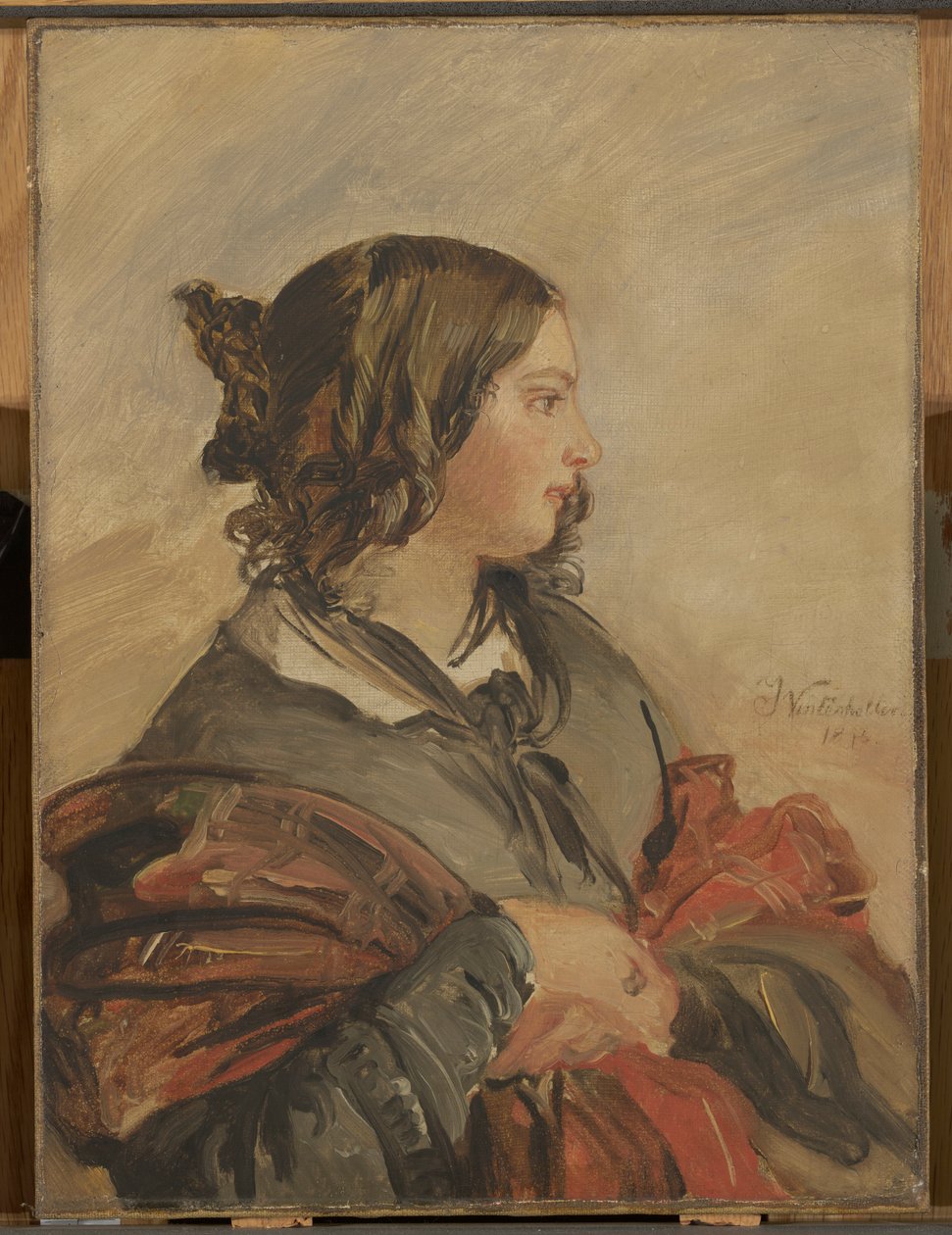 Portrét mladé královny Viktorie od Franz Xaver Winterhalter