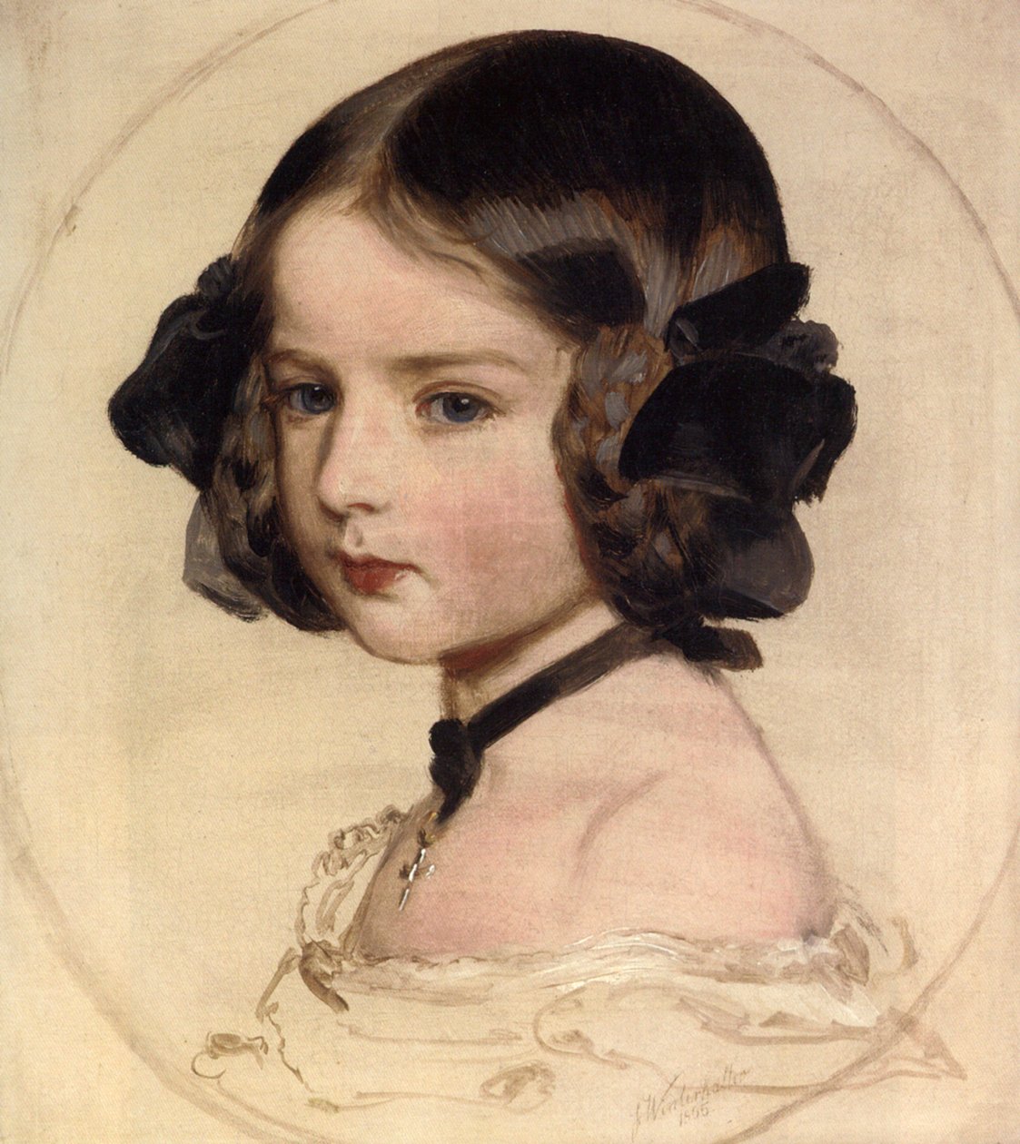 Princezna Clotilda ze Saxe-Coburg a Gotha, 1846-1927, 1855. od Franz Xaver Winterhalter