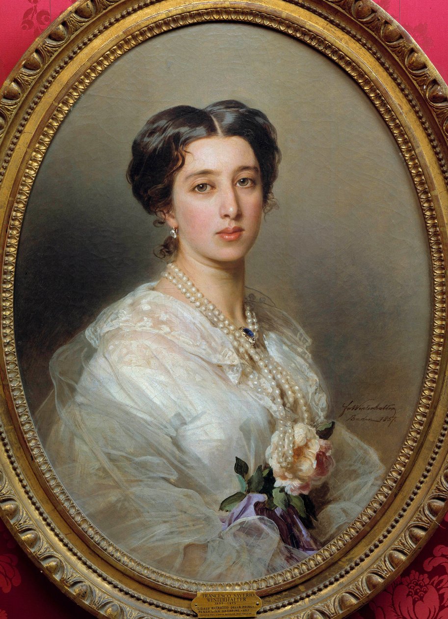 Princezna Gagarin Stourza Obraz od Xavera Winterhaltera (1806-1873) 1857 Florence Museum of Fine Arts od Franz Xaver Winterhalter