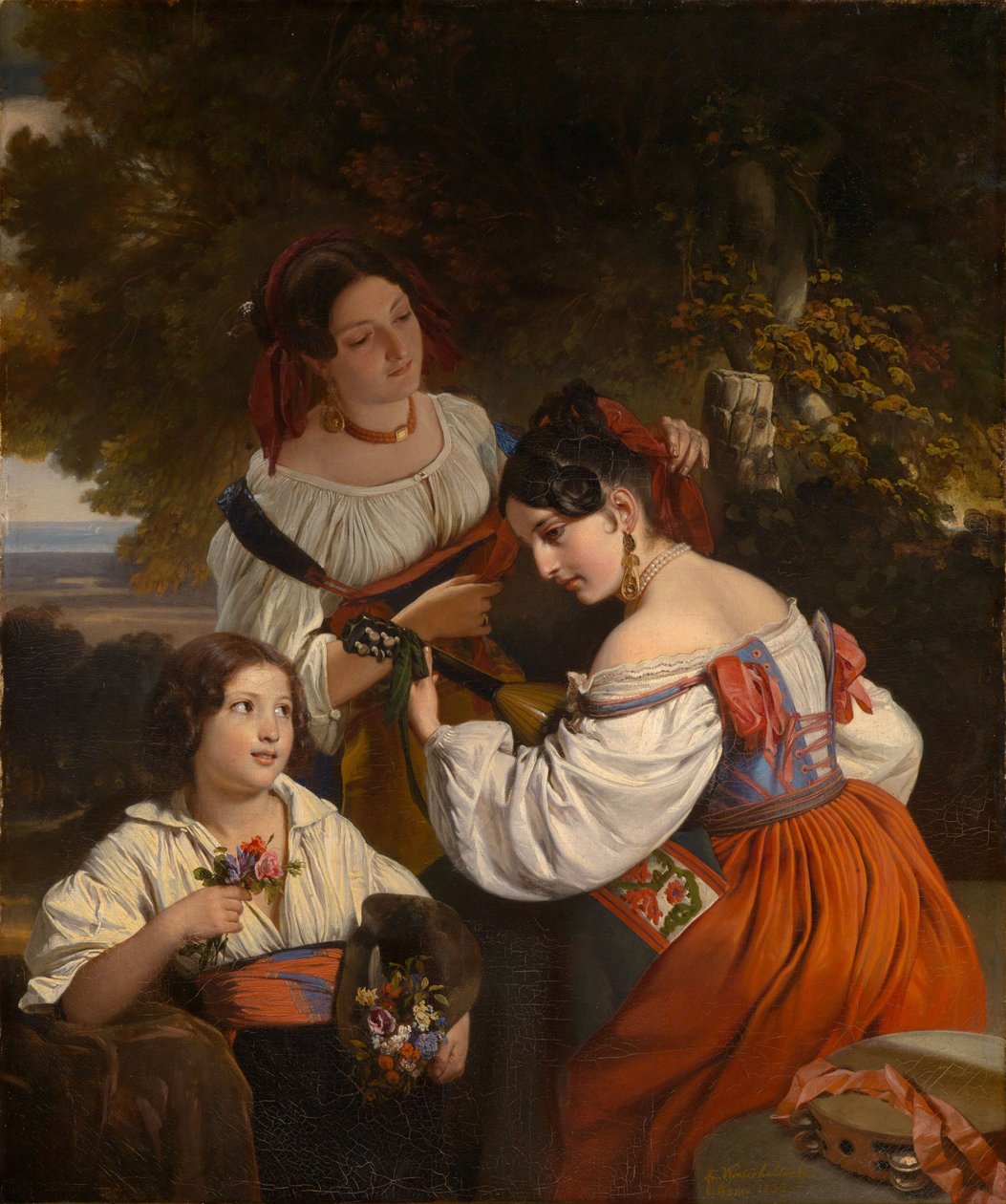 Římská žánrová scéna od Franz Xaver Winterhalter