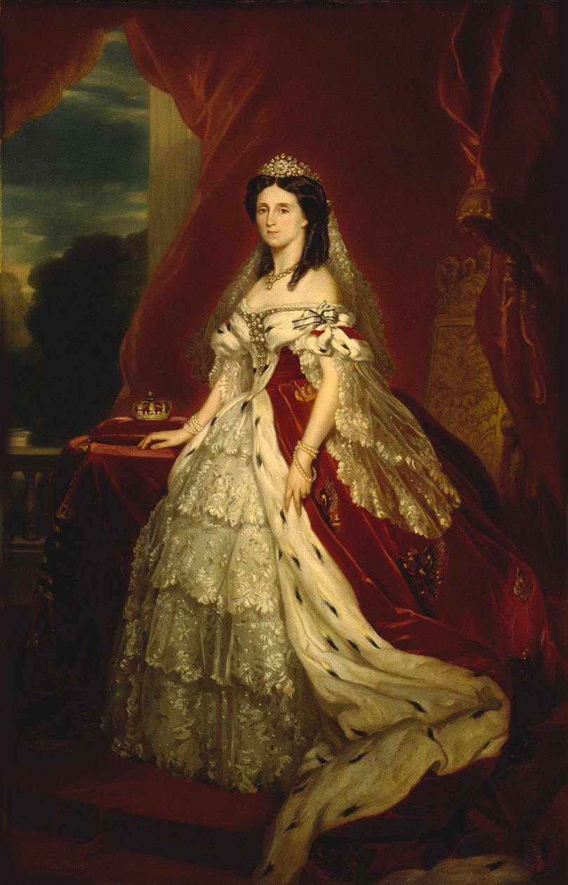 Princezna Augusta Saxe-Weimar-Eisenach 1811-1890, královna Pruska, asi 1859. od Franz Xaver Winterhalter School of .